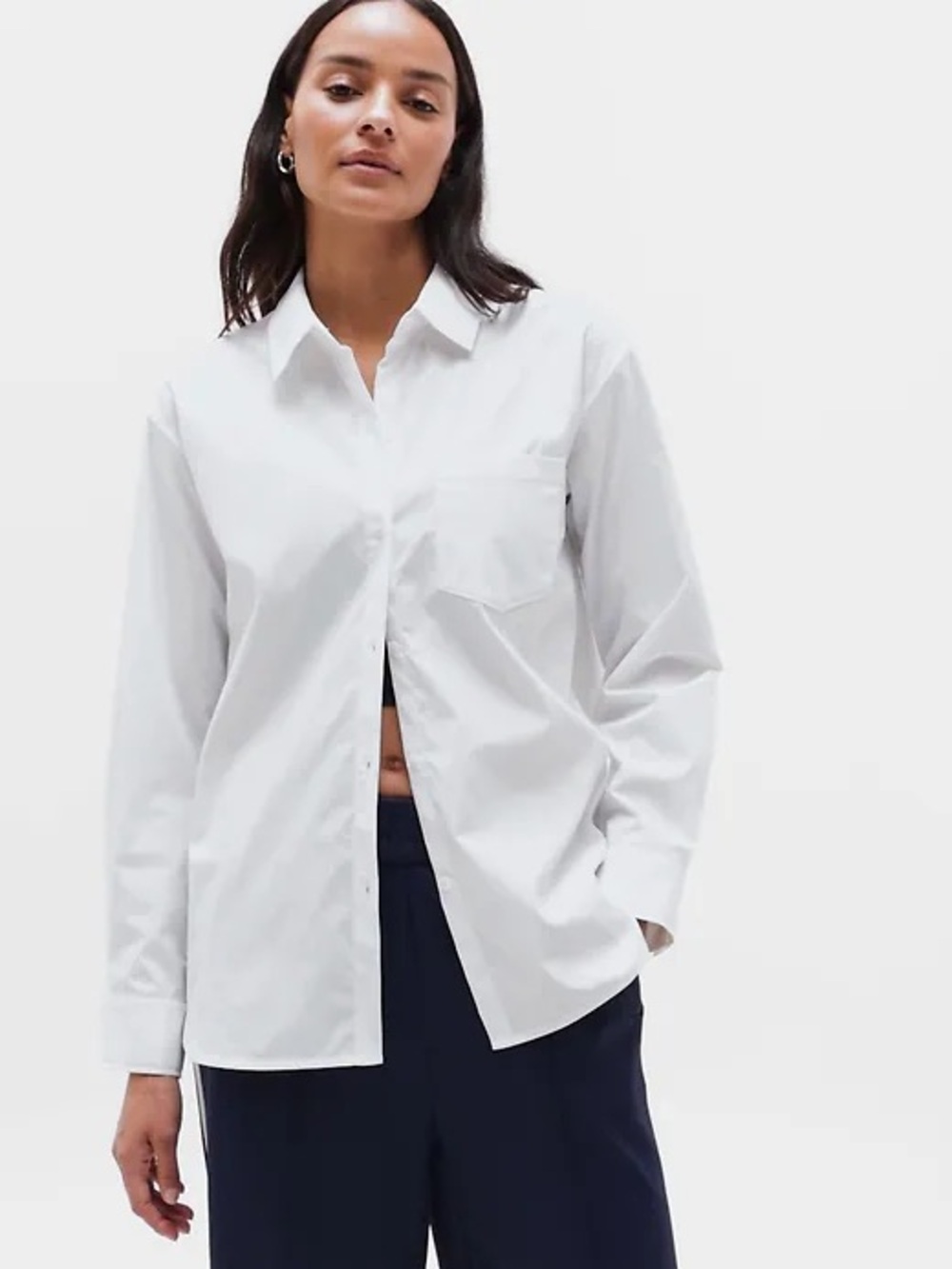 Dynamite White Button-Down Shirt